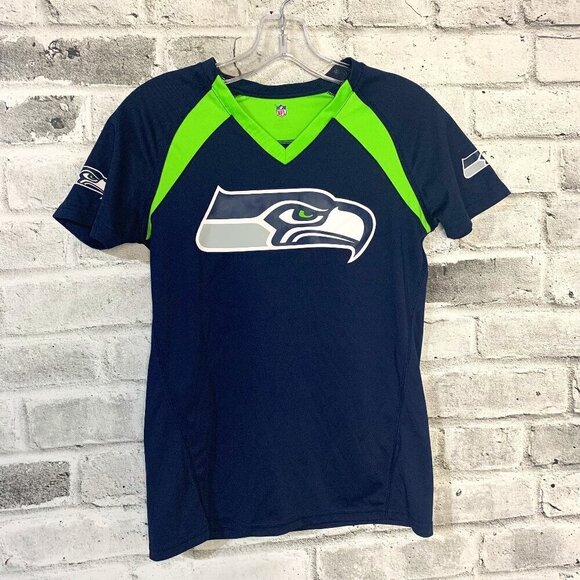 Seattle Seahawks V-Neck T-Shirt - Picture 1 of 6
